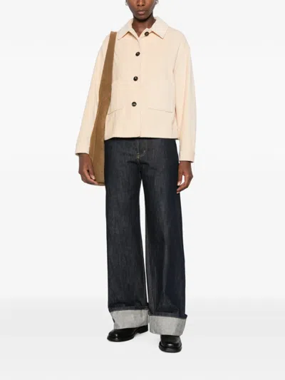 Circolo 1901 Corduroy Patch-pocket Jacket In Neutral