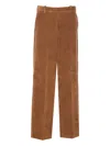 Circolo 1901 Flared Corduroy Trousers Lateral Pockets In Brown