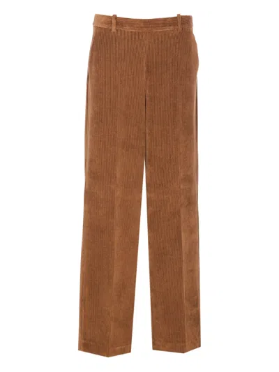 CIRCOLO 1901 CORDUROY POCKETED STRAIGHT TROUSERS