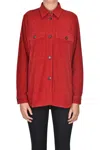 Circolo 1901 Corduroy Shirt Jacket In Red