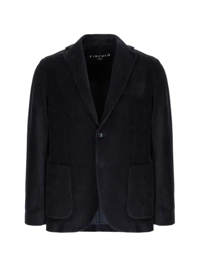 Circolo 1901 Corduroy Single-breasted Blazer In 블루