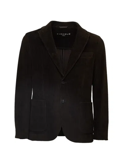 Circolo 1901 Corduroy Single-breasted Blazer In Brown