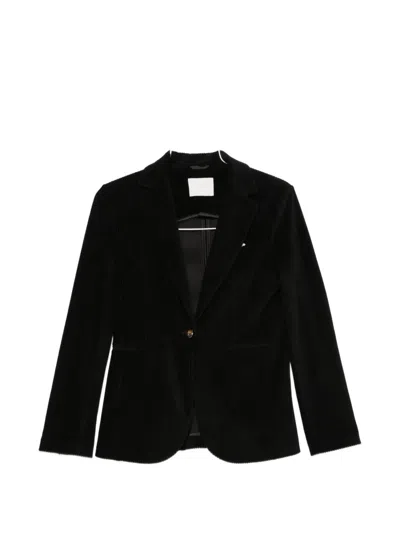 Circolo 1901 Corduroy Single-breasted Jacket In Black