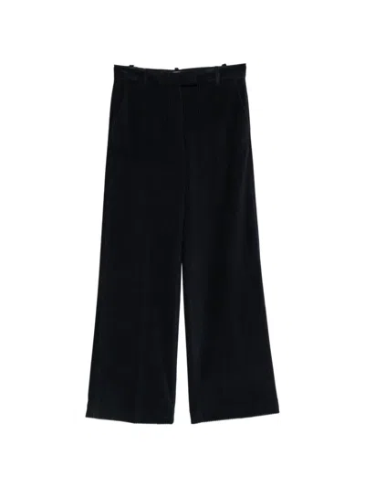 Circolo 1901 Corduroy Straight Trousers In Black