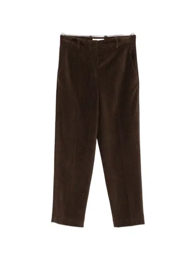 Circolo 1901 Corduroy Straight-leg Trousers In Brown