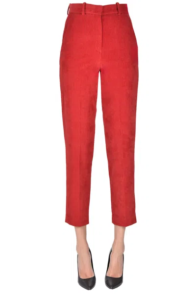 Circolo 1901 Corduroy Trousers In Red