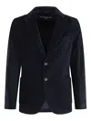 Circolo 1901 Ribbed Velvet Corduroy Jacket In Black
