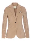 Circolo 1901 Bordeaux Jacket Frontal Button Closure In Brown