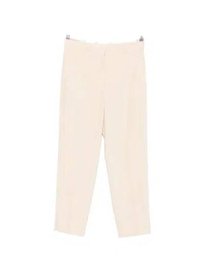 Circolo 1901 Corduroy-effect Tailored Trousers In Brown