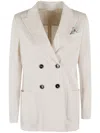 Circolo 1901 Tailored Double-breasted Jacket With Textured Finish In 中性色