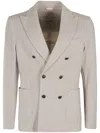 Circolo 1901 Double-breasted Plush Cotton Jacket In 灰色
