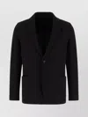 Circolo 1901 Cotton Blazer With Front Pockets And Notch Lapel In Black