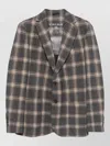 Circolo 1901 Cotton Blend Single Breasted Check Jacket In Gray