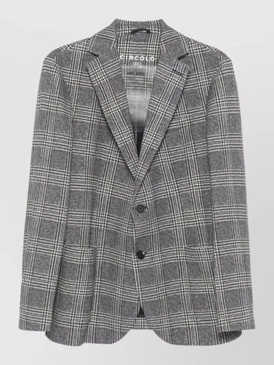 Circolo 1901 Cotton Blend Single Breasted Fleece Jacket In Gray