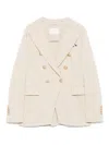 Circolo 1901 Double-breasted Cotton Jacket With Rear Vent