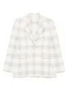 Circolo 1901 Check Pattern Double-breasted Cotton Jacket