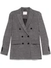 Circolo 1901 Cotton Double-breasted Jacket In Gray