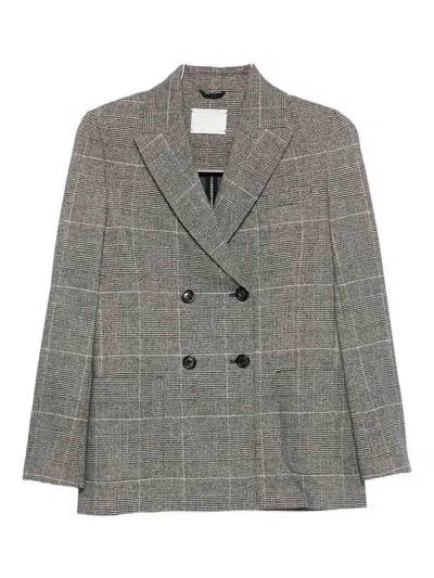 Circolo 1901 Cotton Double-breasted Jacket In Black