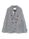 Circolo 1901 Blue Cotton Double-breasted Blazer In Blue