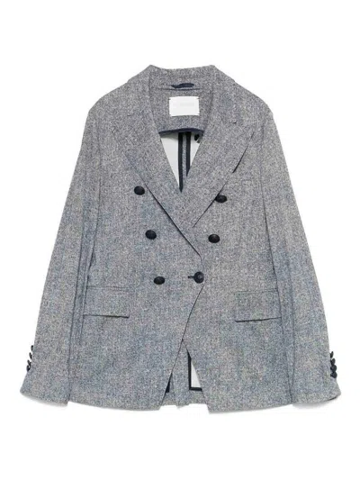 CIRCOLO 1901 COTTON DOUBLE-BREASTED JACKET