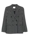 Circolo 1901 Cotton Double-breasted Jacket In Blue