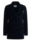 Circolo 1901 Double-breasted Jacket Featuring Chest Pocket In Blue