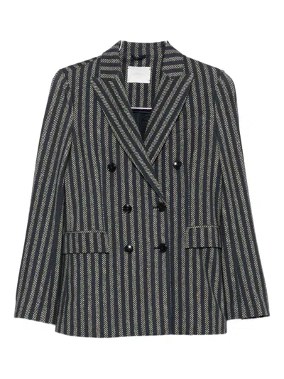 Circolo 1901 Cotton Double Breasted Jacket In Multi