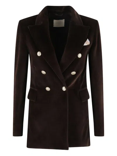 CIRCOLO 1901 CIRCOLO 1901 COTTON DOUBLE-BREASTED JACKET