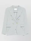 Circolo 1901 Sky Blue Solid Notched Lapel Blazer In Blue