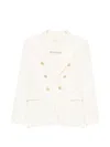 Circolo 1901 Cotton Double Breasted Jacket Notch Lapels In White