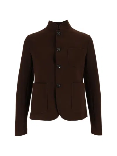 Circolo 1901 Cotton Jersey Overshirt In Brown