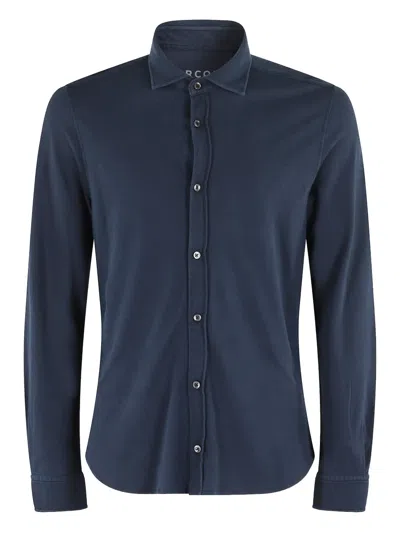 Circolo 1901 Navy Blue Super-light Piquet Shirt In Black