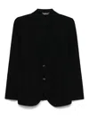 Circolo 1901 Cotton Single-breasted Jacket With Buttoned Cuffs In Black