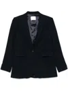 Circolo 1901 Cotton Single-breasted Jacket In Black