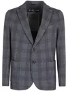 Circolo 1901 Navy Plaid Check Single-breasted Blazer For Men In Blue
