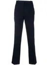 Circolo 1901 Stretch Cotton Mid-rise Trousers With Rear Pockets In Blue