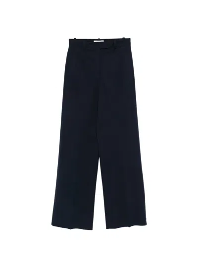 Circolo 1901 Velvet Cotton Trousers In Blue