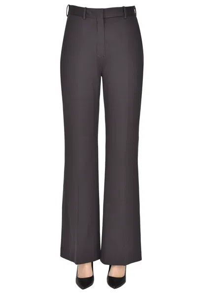 Circolo 1901 Cotton Trousers In Black