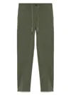Circolo 1901 Straight Leg Cotton Trousers With Pockets In Green