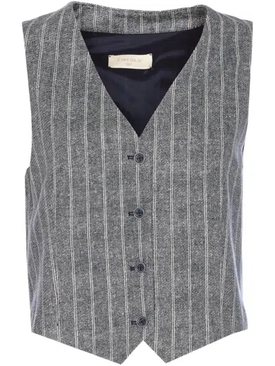 Circolo 1901 Cotton Vest In Gray