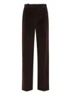 Circolo 1901 Wide-leg Cotton Trousers Featuring Pockets In Black