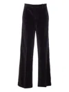 Circolo 1901 Cotton Wide-leg Trousers In Black