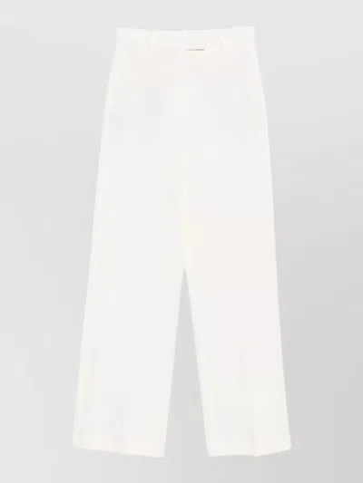 Circolo 1901 Cotton Wide-leg Trousers In White