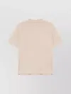 Circolo 1901 Crew Neck Cotton T-shirt With Short Raglan Sleeves In Neutral