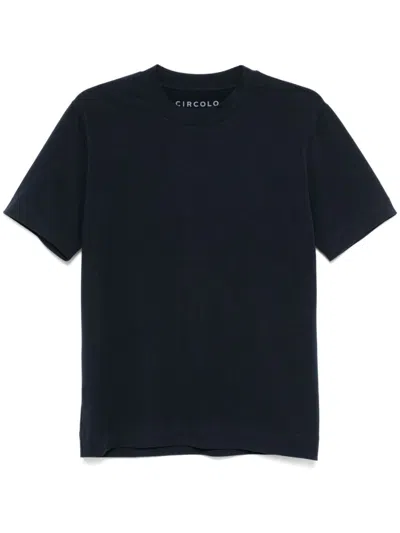 Circolo 1901 - Navy Blue Pique Cotton T-shirt Cn4286