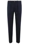 Circolo 1901 Pant Piquet Super Light Con Pinces In Blue