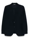 Circolo 1901 Cotton Single-breasted Jacket With Buttoned Cuffs In Black