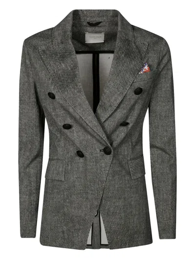 Circolo 1901 Double-breasted Blazer In Black