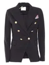 Circolo 1901 Tailored Double-breasted Blazer In Black