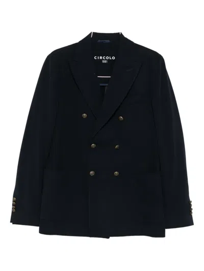 Circolo 1901 Double-breasted Blazer In Black